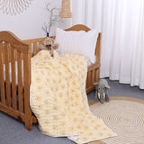 Handmade Baby & Toddler Quilted Kantha Blanket with block print sunflower design