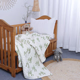 Handmade Baby & Toddler Quilted Kantha Blanket with block print cactus design