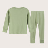 Bamboo & Organic Cotton Pajama Set for Kids, Babies and Toddlers in Sage Green Color