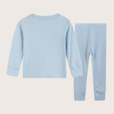 Bamboo & Organic Cotton Pajama Set for Kids, Babies and Toddlers in aqua blue color