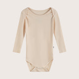 Bamboo & Organic Cotton Baby Bodysuit and Onesie in light almond beige color