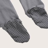Soft Stretchy Bamboo Cotton Baby Footies with Magnetic Bum Flap and fold over mittens and foot grips