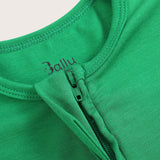 Soft Stretchy Bamboo Cotton Baby Footies with Magnetic Bum Flap for easy diaper checks on the go