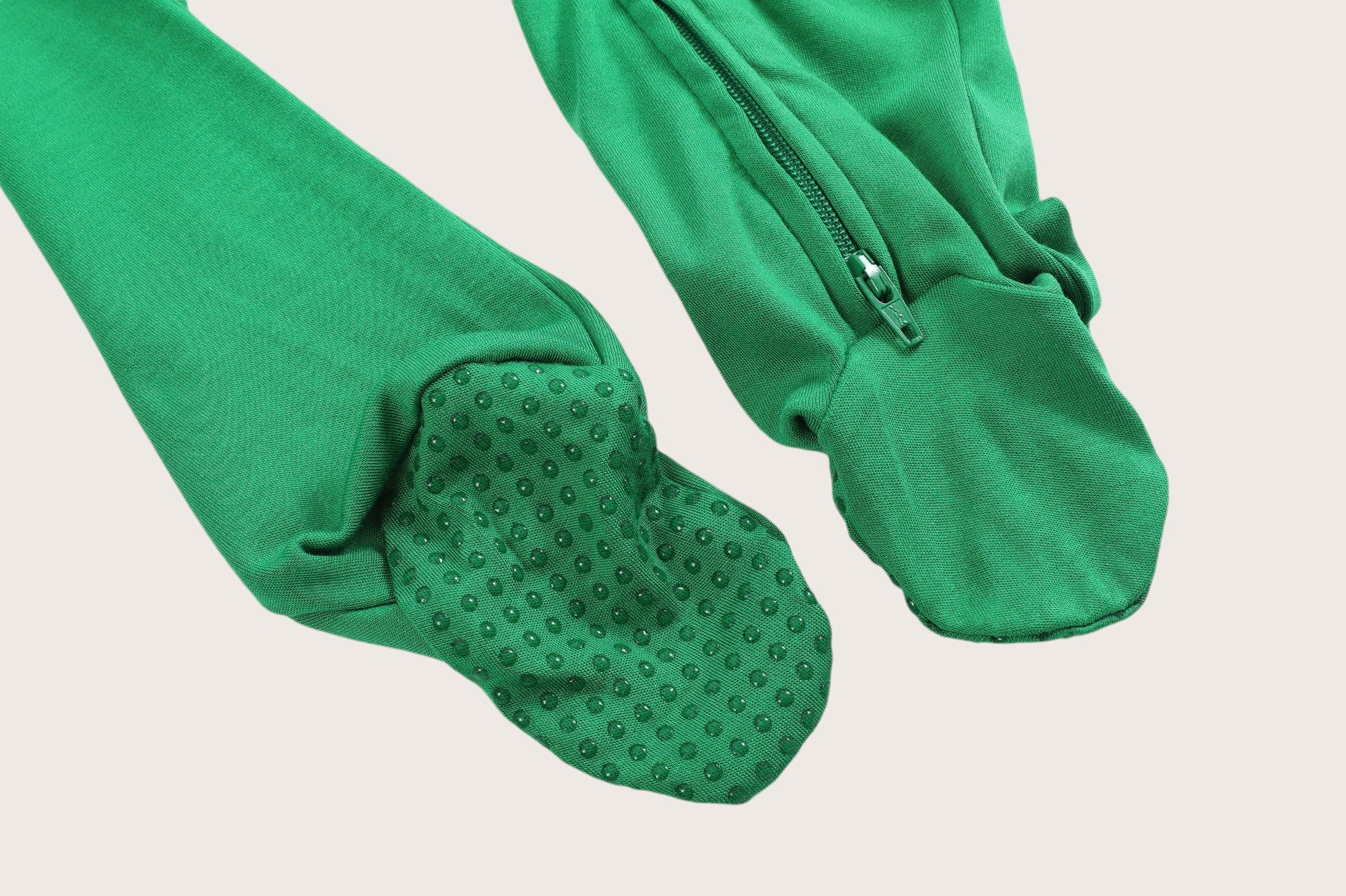 Soft Stretchy Bamboo Cotton Baby Footies with Magnetic Bum Flap for easy diaper checks and foot grips