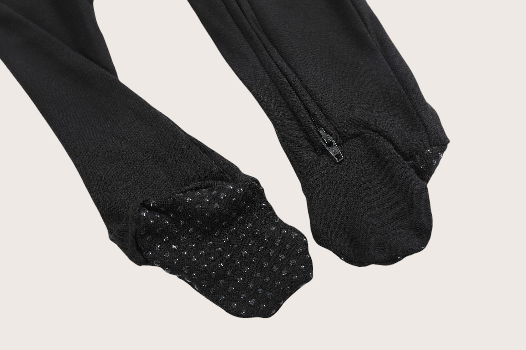 Soft Stretchy Bamboo Cotton Baby Footies with Magnetic Bum Flap and fold over mittens and foot grips