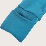Soft Stretchy Bamboo Cotton Baby Footies with Magnetic Bum Flap and fold over mittens