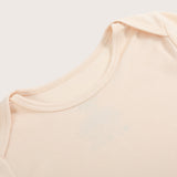 Bamboo & Organic Cotton Baby Bodysuit and Onesie in light almond beige color