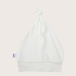 Soft, cozy bamboo knotted hat in white color. Snug and stylish, perfect for newborns and infants with sensitive skin.