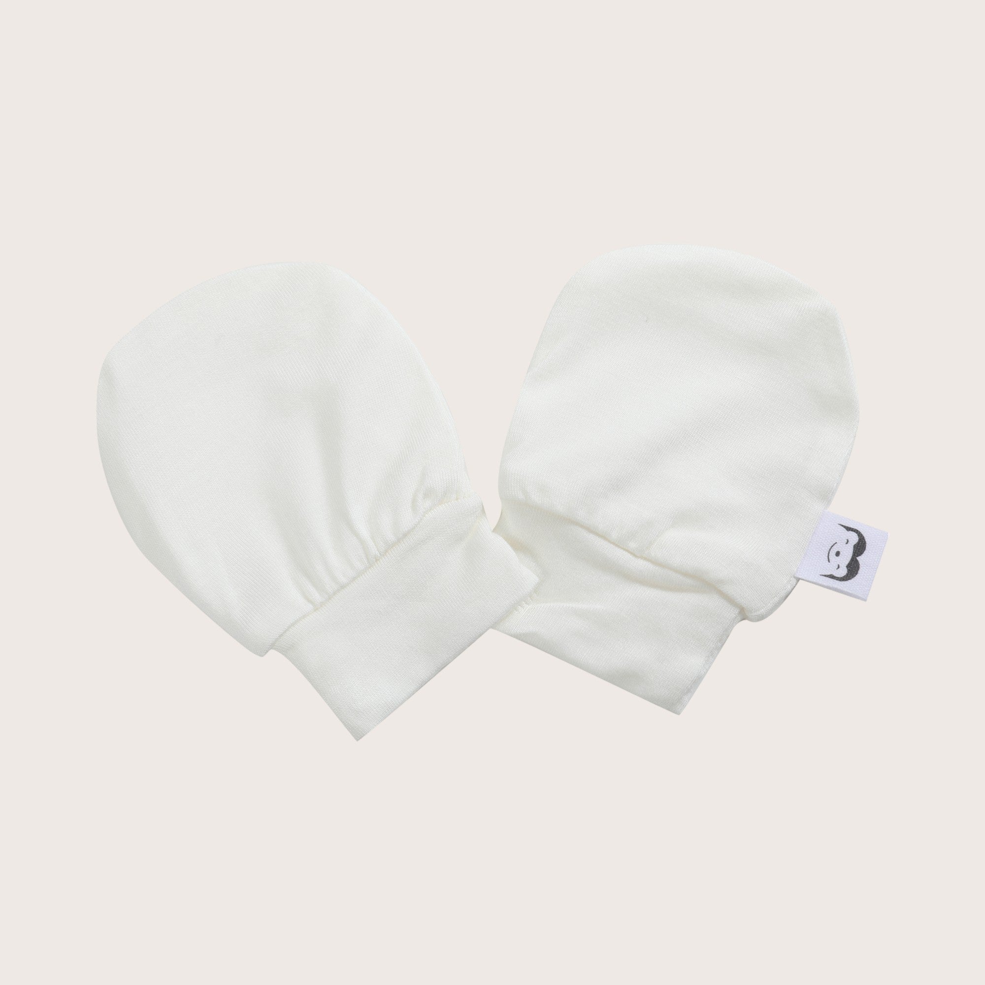 Soft Bamboo Baby Mittens Bundle - Sand, Grey, White