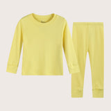 Bamboo & Organic Cotton Pajama Set for Kids, Babies and Toddlers in Daffodil Yellow Color